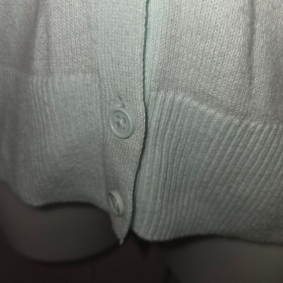Gap Nwt Cotton Button Up Mint Green Lightweight Cardigan Sweater Size XS - Picture 3 of 7